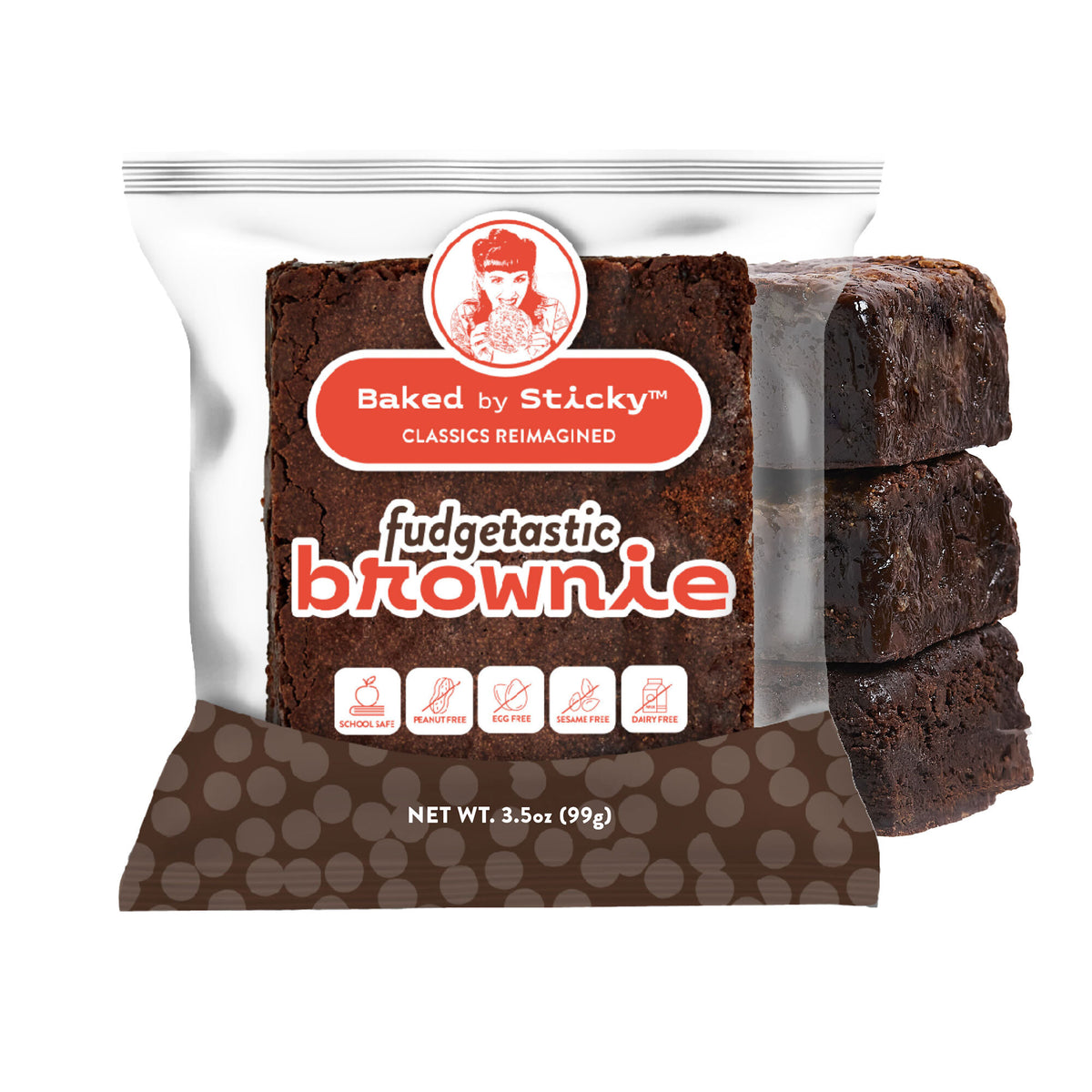 Fudgetastic Brownie, 3-Pack