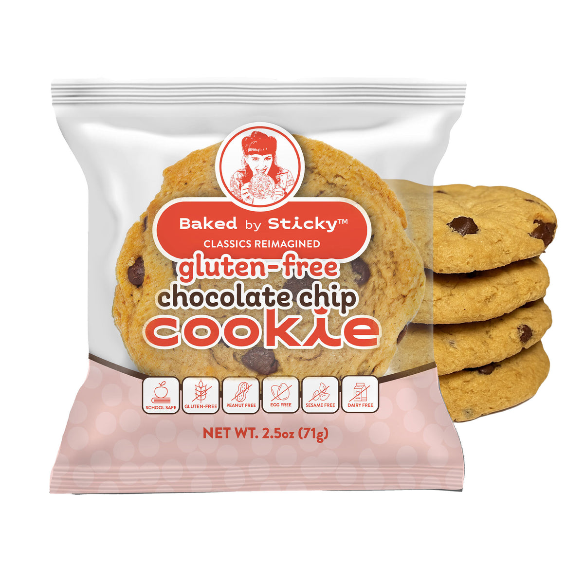 Gluten Free Chocolate Chip Cookie, 3-Pack